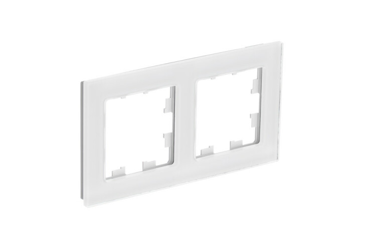 Картинка Systeme Electric AtlasDesign Nature Натуральное стекло Белый Рамка 2-ая (ATN360102) в интернет-магазине Форум Электро в Москве