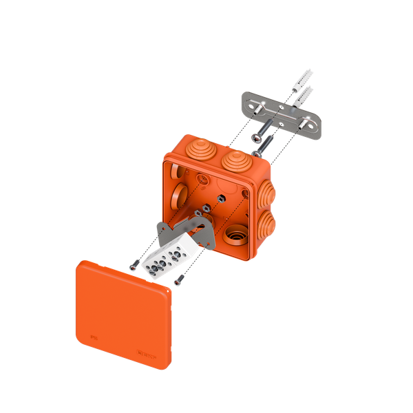 EKF PROxima Коробка огнестойкая E45 85х85х40мм с клеммниками 5 полюсов 0,5-10мм2 IP55 HF (plc-kmfr-85-510) превью в интернет-магазине электрики Форум Электро в Москве