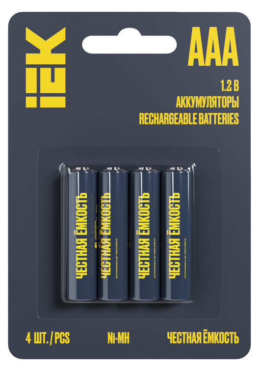 IEK Аккумулятор GREEN Ni-MH AAA 1100мАч (4шт/блистер) (AAK-NIMH-03-1100-L04) превью в интернет-магазине электрики Форум Электро в Москве IEK Аккумулятор GREEN Ni-MH AAA 1100мАч (4шт/блистер) (AAK-NIMH-03-1100-L04) превью в интернет-магазине электрики Форум Электро в Москве