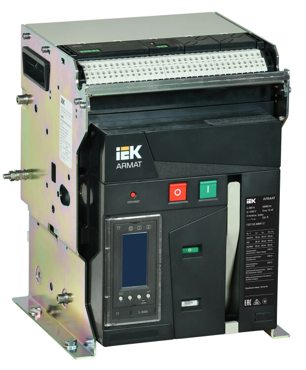 IEK ARMAT Автоматический выключатель воздушный стационарного исполнения 3P A 66кА 800А TY с акс. (AR-ACB-3FA-066-0800A-TYCF) превью в интернет-магазине электрики Форум Электро в Москве