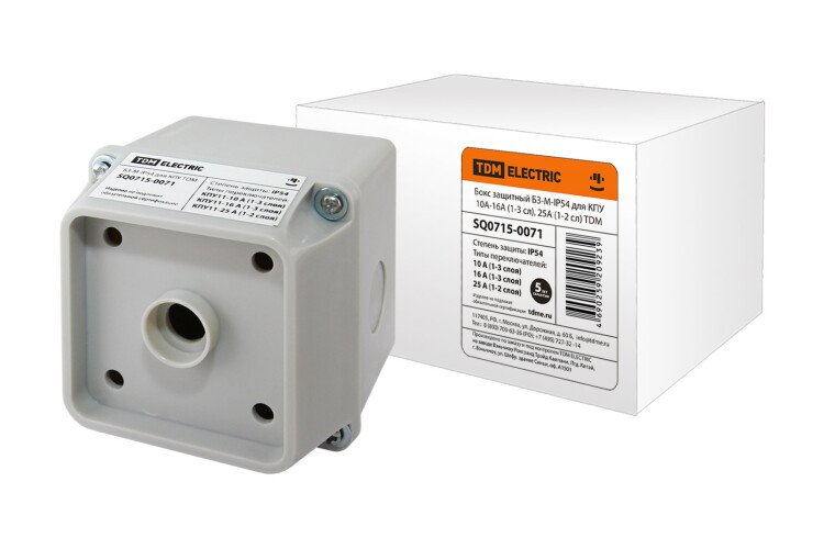 TDM Бокс БЗ-М-IP54 для КПУ 10А-16А (1-3 сл), 25А (1-2 сл) (SQ0715-0071) превью в интернет-магазине электрики Форум Электро в Москве