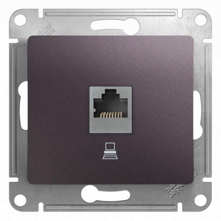 Картинка Systeme Electric Glossa Сиреневый туман Розетка компьютерная RJ45 кат.5E (GSL001481K) в интернет-магазине Форум Электро в Москве