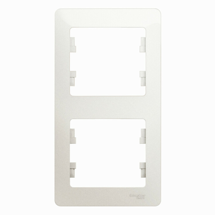 Картинка Systeme Electric Glossa Перламутр Рамка 2-ая, вертикальная (GSL000606) в интернет-магазине Форум Электро в Москве