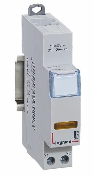 Legrand Индикаторная лампа на DIN-рейку 110/400В желтая. (412928) превью в интернет-магазине электрики Форум Электро в Москве