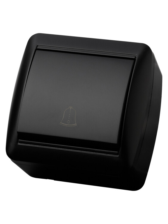 Картинка TDM Кнопка звонковая открытой установки IP44 6А графит "Селигер" (SQ1818-0316) в интернет-магазине Форум Электро в Москве