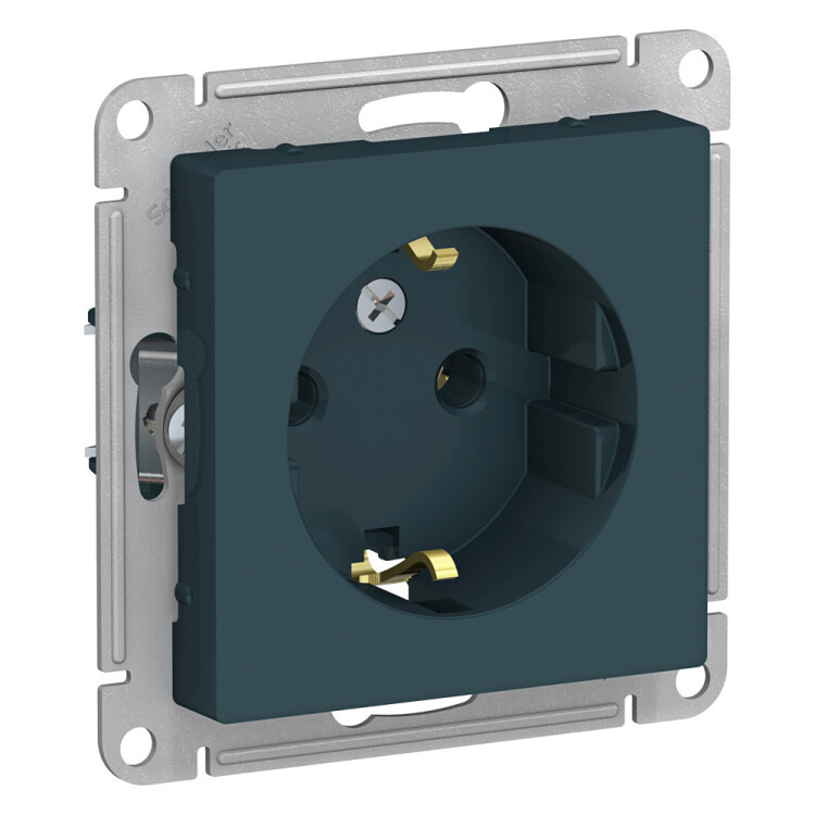 Картинка Systeme Electric AtlasDesign Изумруд Розетка с/з, 16А, механизм (ATN000843) в интернет-магазине Форум Электро в Москве