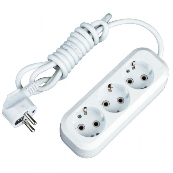 Картинка EKF PROxima Удлинитель "Эксперт" 3 гнезда 5 метров 16А/3,5кВт с заземлением ПВС 3х1 (UBA16-310-3-05) в интернет-магазине Форум Электро в Москве