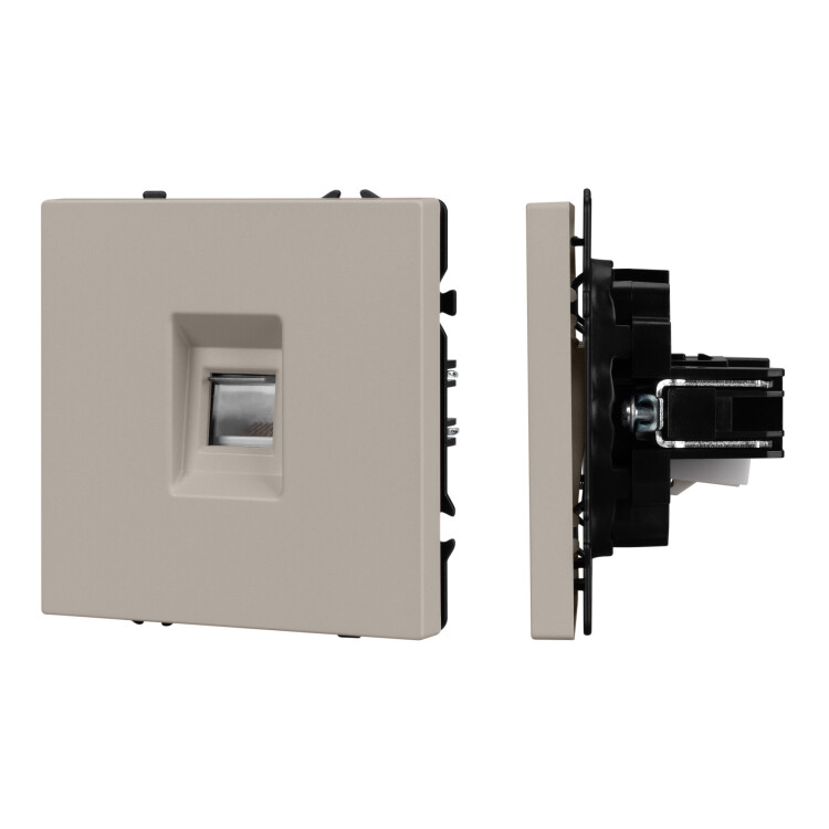 Картинка Arlight Механизм компьютерной розетки SCT-NOBE-MPC1-SFPL-CA (RJ-45, CAT6) (Кашемир) (059438) в интернет-магазине Форум Электро в Москве