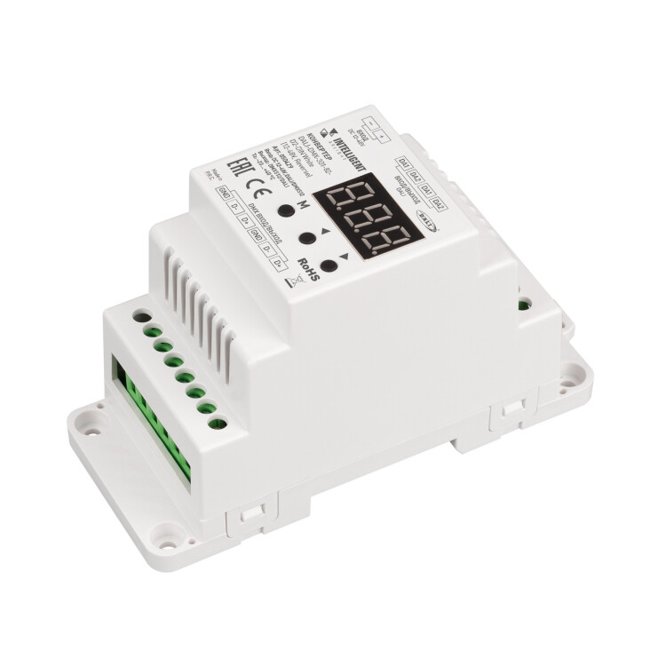Arlight INTELLIGENTIGHT Конвертер DALI-DMX-301-82-D2-DIN White (12-48V, Reverse) (IP20 Пластик, 5 лет) (050429) превью в интернет-магазине электрики Форум Электро в Москве
