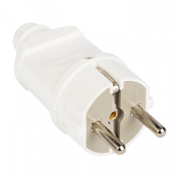 Картинка EKF PROxima Вилка прямая с/з бел. 16А 250В (AVP16-10) в интернет-магазине Форум Электро в Москве