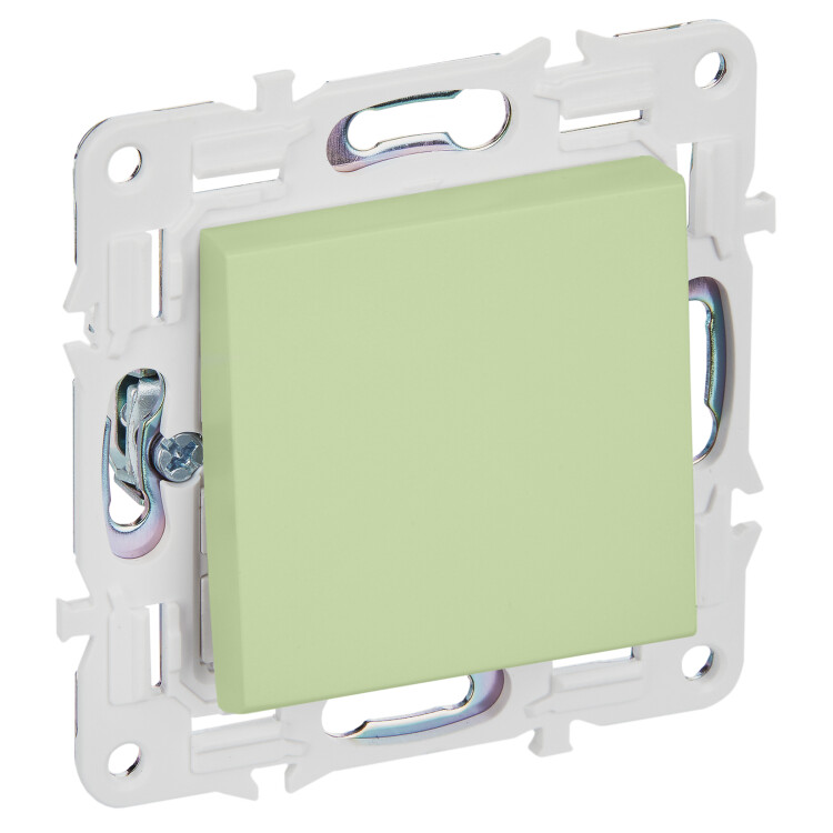 Картинка IEK SKANDY Мятный Выключатель 1-клавишный перекрестный 10А SK-V03G (SK-V13-0-10-K06) в интернет-магазине Форум Электро в Москве