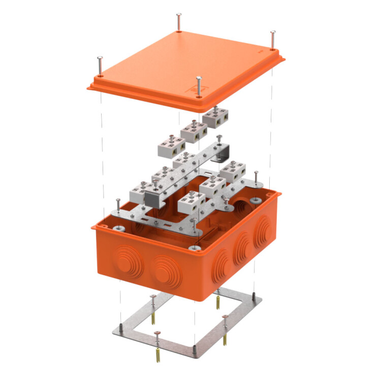 Промрукав Коробка огнестойкая для о/п 40-0320-FR6.0-4-18-Р Е15-Е60 RAL2004 200х150х75 (5 шт/кор) (40-0320-FR6.0-4-18-Р) превью в интернет-магазине электрики Форум Электро в Москве
