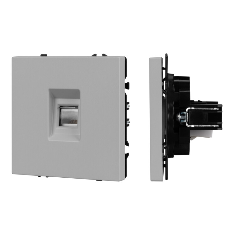 Картинка Arlight Механизм телефонной розетки SCT-NOBE-MTL1-SFPL-IS (RJ-11, 4C) (Никель) (061893) в интернет-магазине Форум Электро в Москве
