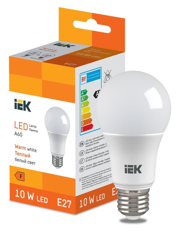 LED Bulb A60 950lm 3000K E27 IEK (LL-I-A60-10-230-30-E27) превью в интернет-магазине электрики Форум Электро в Москве
