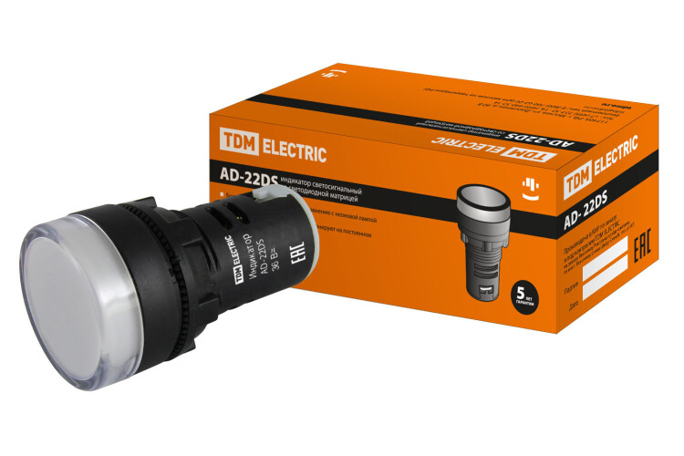 TDM Лампа AD-22DS(LED)матрица d22мм белый 36В AC/DC (SQ0702-0023) превью в интернет-магазине электрики Форум Электро в Москве