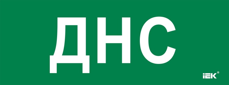 IEK Этикетка самокл. 350х130мм "ДНС" (LPC10-2-35-13-DNS) превью в интернет-магазине электрики Форум Электро в Москве