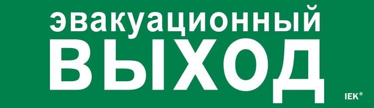 IEK Этикетка самокл. 310х90мм "Эвакуац. выход" (LPC10-1-31-09-EVV) превью в интернет-магазине электрики Форум Электро в Москве