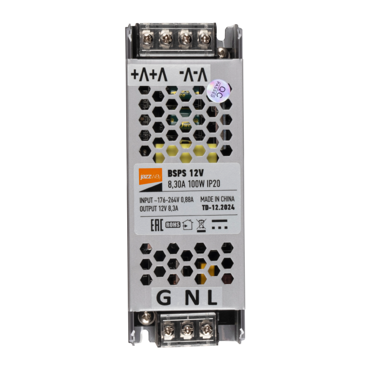 Jazzway BSPS 12V8,30A=100W IP20 1 г. гарантии (.5024342) превью в интернет-магазине электрики Форум Электро в Москве