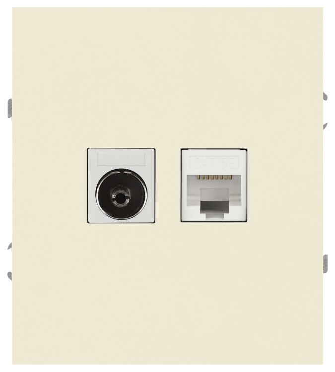 ЭРА Arktik Розетка 16-3110-02 комбинированная RJ45+TV слоновая кость (Б0070495) превью в интернет-магазине электрики Форум Электро в Москве