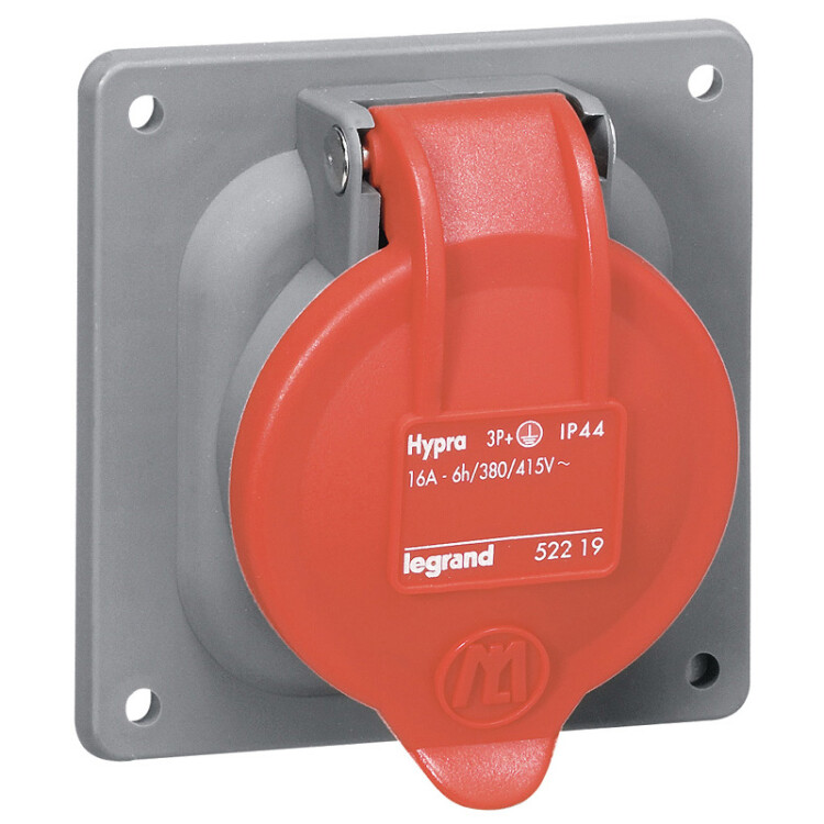 Legrand Hypra Встраиваемая розетка IP 44 3К+Н+З 63 А пластик (053824) превью в интернет-магазине электрики Форум Электро в Москве