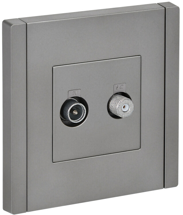 Картинка IEK FORTE&PIANO Сталь Розетка двойная TV+SAT FP538 (FP-AF20-O-K46) в интернет-магазине Форум Электро в Москве