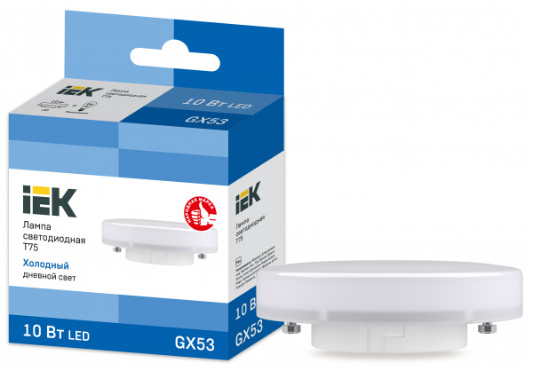 IEK Лампа LED T75 таблетка 10Вт 230В 6500К GX53