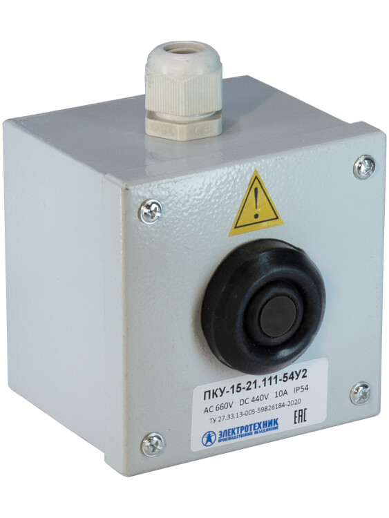 Электротехник ПКУ-15-21.111-54У2 (КЕ081/2(1з+1р) черная + PG-13,5), пост управления (ЭТ) (ET008510) превью в интернет-магазине электрики Форум Электро в Москве