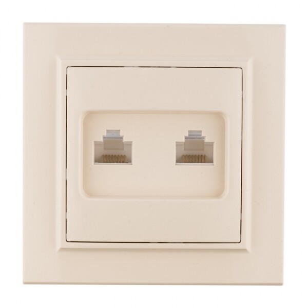 Фотография EKF Basic Минск Бежевый Розетка RJ-45 2-ая, СП (ERK02-035-20) в интернет-магазине Форум Электро в Москве Картинка EKF Basic Минск Бежевый Розетка RJ-45 2-ая, СП (ERK02-035-20) в интернет-магазине Форум Электро в Москве