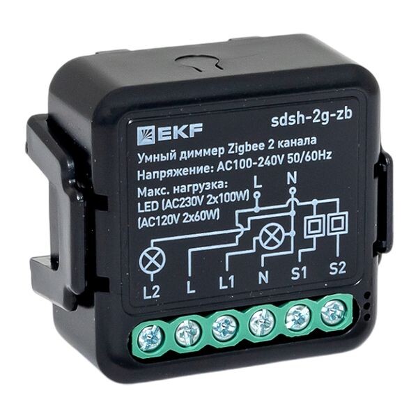 EKF Connect Умный диммер в подрозетник 2-канальный Zigbee Select (sdsh-2g-zb) превью в интернет-магазине электрики Форум Электро в Москве EKF Connect Умный диммер в подрозетник 2-канальный Zigbee Select (sdsh-2g-zb) превью в интернет-магазине электрики Форум Электро в Москве