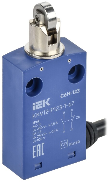 IEK Выкл. конц. C6N-123 верт. толк. с наж. рол. IP67 (KKV12-P123-1-67) превью в интернет-магазине электрики Форум Электро в Москве