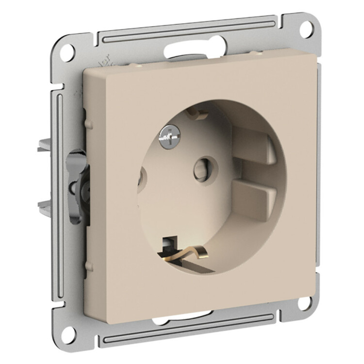 Фотография Systeme Electric AtlasDesign Песочный Розетка с/з со шторками, 16А, механизм (ATN001245) в интернет-магазине Форум Электро в Москве Картинка Systeme Electric AtlasDesign Песочный Розетка с/з со шторками, 16А, механизм (ATN001245) в интернет-магазине Форум Электро в Москве