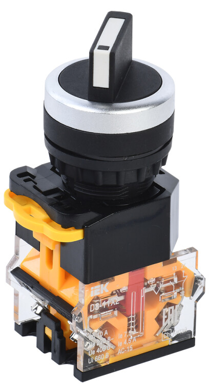 IEK Переключатель D8-11X2 2 полож. 1NO+1NC черный (BSW30-11X2-3-24-2-K02) превью в интернет-магазине электрики Форум Электро в Москве