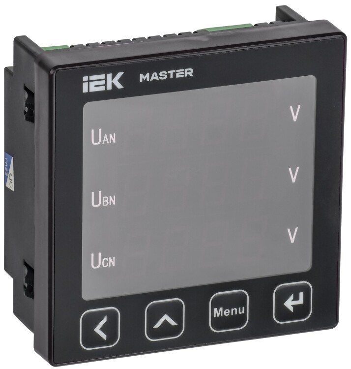 Вольтметр цифр. щит. 3-ф. RS-485 96х96 LED MASTER IEK (MI-DV21-6-3-1-LED) превью в интернет-магазине электрики Форум Электро в Москве