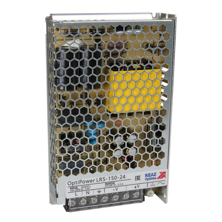 КЭАЗ Блок питания панельный OptiPower LRS 150-24 6.5A. (328883) превью в интернет-магазине электрики Форум Электро в Москве