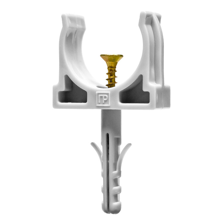 Промрукав Крепеж-клипса с дюбелем и саморезом серая д25 (100шт/900шт уп/кор) (PR13.0217) превью в интернет-магазине электрики Форум Электро в Москве