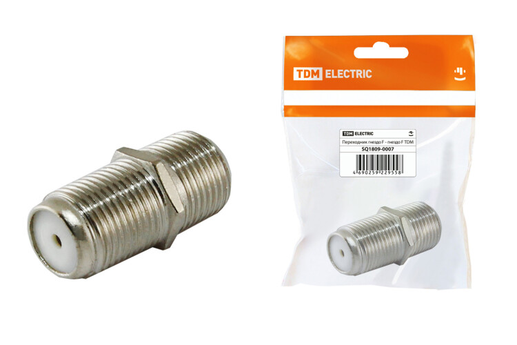 TDM Переходник гнездо F - гнездо F, инд. упаковка (SQ1809-0007) превью в интернет-магазине электрики Форум Электро в Москве