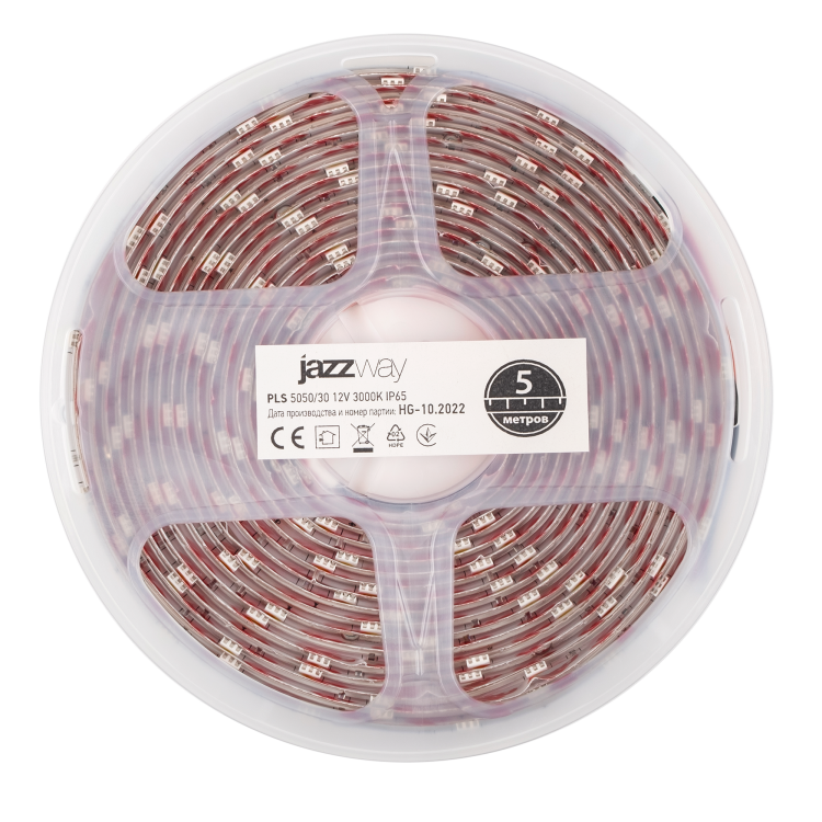 Лента светодиодная PLS 5050/30-12V 3000K IP65 (5м) Jazzway (.3327538) превью в интернет-магазине электрики Форум Электро в Москве