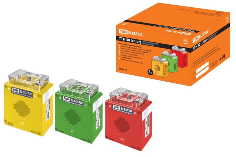 ТТН 30/300/5-5VA/0,5 (3 шт., color) TDM (SQ1101-0213) превью в интернет-магазине электрики Форум Электро в Москве