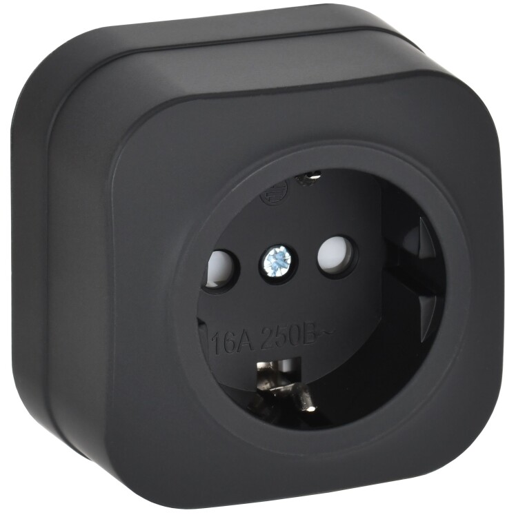 Картинка IEK GLORY Роз. с з/к/ш о/у 16А РСш20-3-ХЧм черн. м. (ERH14-K02M-16) в интернет-магазине Форум Электро в Москве