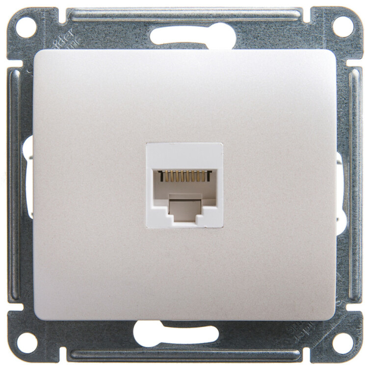 Картинка Systeme Electric Glossa Перламутр Розетка компьютерная RJ45 кат.5E (GSL000681K) в интернет-магазине Форум Электро в Москве