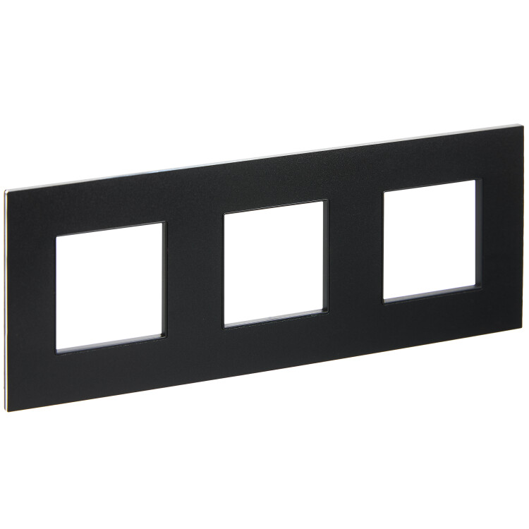 Картинка IEK SKANDY Металл Черный Рамка 3-ая SK-F33Bl (SK-M32-M-K02) в интернет-магазине Форум Электро в Москве