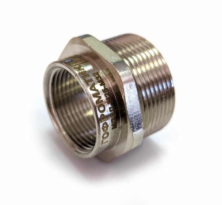 Фотография ГОФРОМАТИК Ex-переходная муфта МПВЛ-М25-М32 Ех е II Gb U () (=this.property.MANUFACTURERCODE}) в интернет-магазине Форум Электро в Москве ГОФРОМАТИК Ex-переходная муфта МПВЛ-М25-М32 Ех е II Gb U () (=this.property.MANUFACTURERCODE}) фото в интернет-магазине Форум Электро в Москве