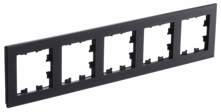 Картинка Systeme Electric AtlasDesign Nature Металл оникс Рамка 5-ая, универсальная (ATN312305) в интернет-магазине Форум Электро в Москве