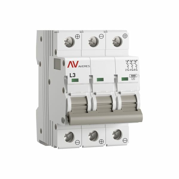 Выключатель автоматический AV-10 DC 3P 3A (L) 10kA EKF AVERES (mcb10-DC-3-03L-av) превью в интернет-магазине электрики Форум Электро в Москве