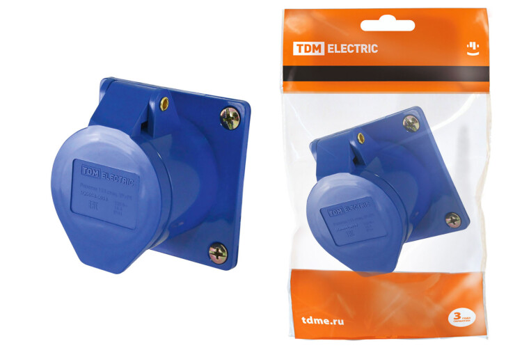 TDM Розетка 423 скрытая 2Р+РЕ 32А 220В IP44 (SQ0604-0014) превью в интернет-магазине электрики Форум Электро в Москве