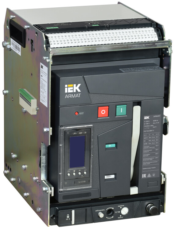 IEK ARMAT Автоматический выключатель воздушный выдвижного исполнения 3P A 66кА 1250А TY с акс. (AR-ACB-3VA-066-1250A-TYCF) превью в интернет-магазине электрики Форум Электро в Москве