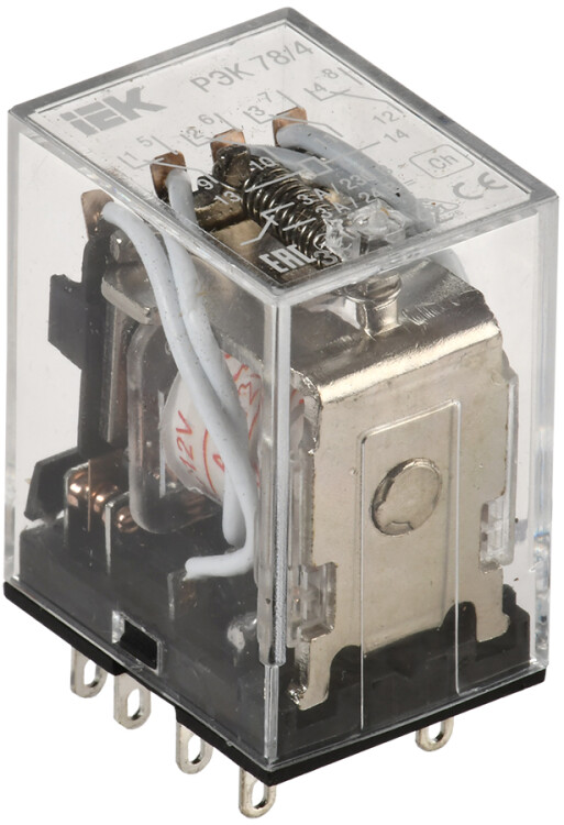IEK ONI Реле РЭК78/4(MY4) с индикацией 3А 12В АC (RRP20-4-03-012A-LED) превью в интернет-магазине электрики Форум Электро в Москве