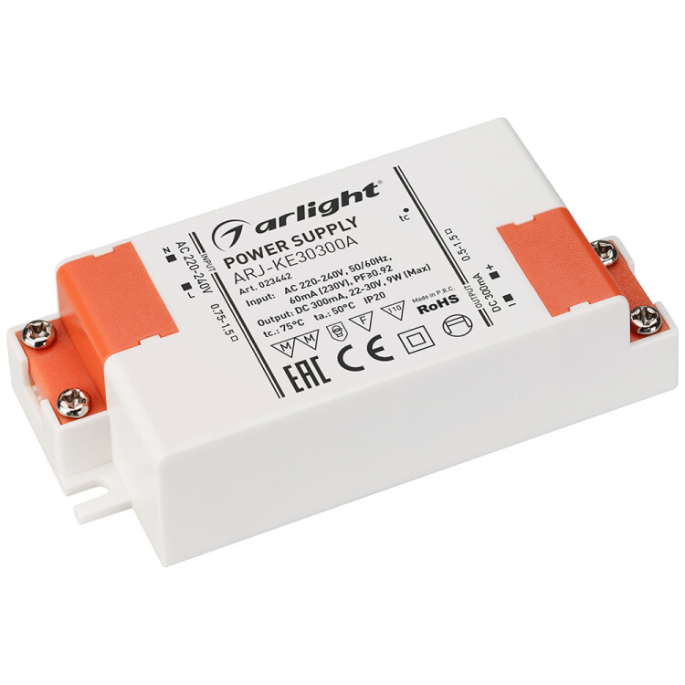 Arlight Блок питания ARJ-KE30300A (9W, 300mA, PFC) (IP20 Пластик, 5 лет) (023442) превью в интернет-магазине электрики Форум Электро в Москве Arlight Блок питания ARJ-KE30300A (9W, 300mA, PFC) (IP20 Пластик, 5 лет) (023442) превью в интернет-магазине электрики Форум Электро в Москве