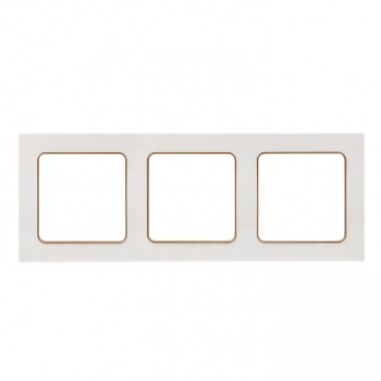 Картинка EKF PROxima Стокгольм Белый Линия шампань Рамка 3-ая (EAM-G-302-20) в интернет-магазине Форум Электро в Москве