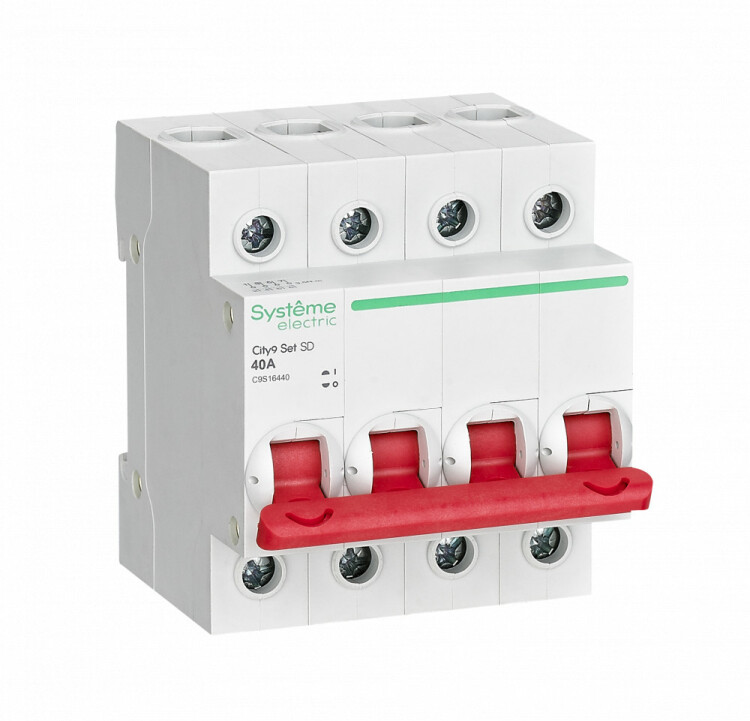 Systeme Electric City9 Set Выключатель нагрузки (ВН) 4P 40А 400В (C9S16440) превью в интернет-магазине электрики Форум Электро в Москве
